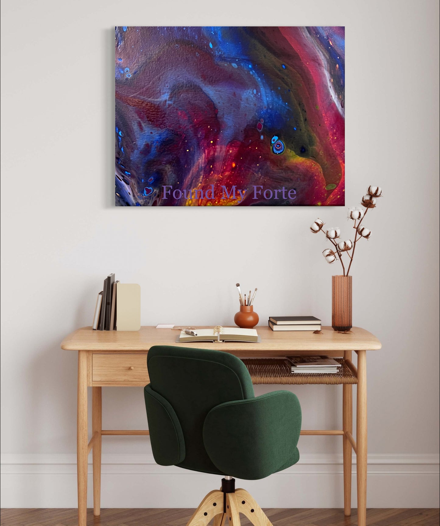 Gorgeous, original, one of a kind, 11x14 abstract fluid artistry painting by Found My Forte Fluid Artistry by Paula Cherie.